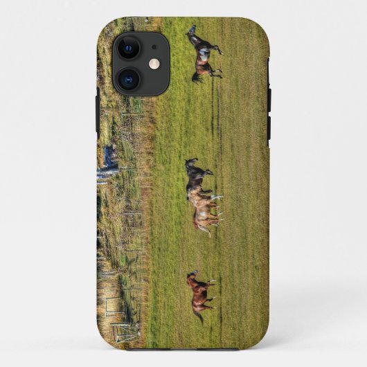 Coques Case-Mate iPhone Un troupeau de chevaux qui courent sur un ranch de (Dos)