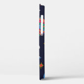Coques Case-Mate iPhone Un vaisseau spatial en motif sans couture Galaxy.  (Verso / Gauche)