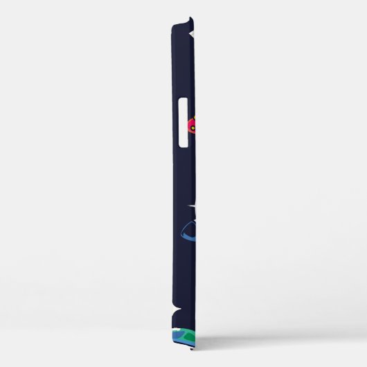 Coques Case-Mate iPhone Un vaisseau spatial en motif sans couture Galaxy.  (Verso / Droite)