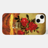Coques Case-Mate iPhone Un verre de Rose, de l'art (Verso (horizontal))