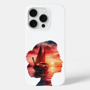 Coque iPhone 15 Pro Un voyage fantastique sur un voilier au coucher du