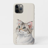 Coques Case-Mate iPhone Une aquarelle American Curl, chat (Dos)