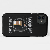 Coques Case-Mate iPhone Une bonne journée commence avec du café et des cha (Dos (Horizontal))