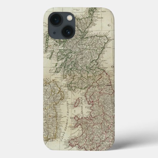 Coques Case-Mate iPhone Une carte complète des îles britanniques (Verso)