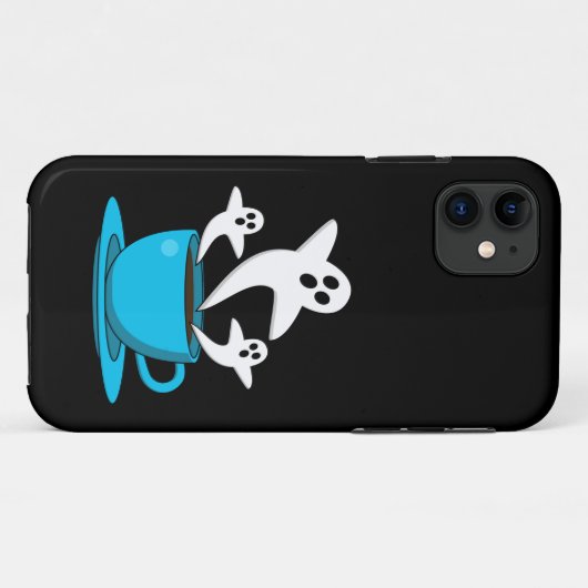 Coques Case-Mate iPhone Une coupe de café fumeur fantôme (Dos (Horizontal))