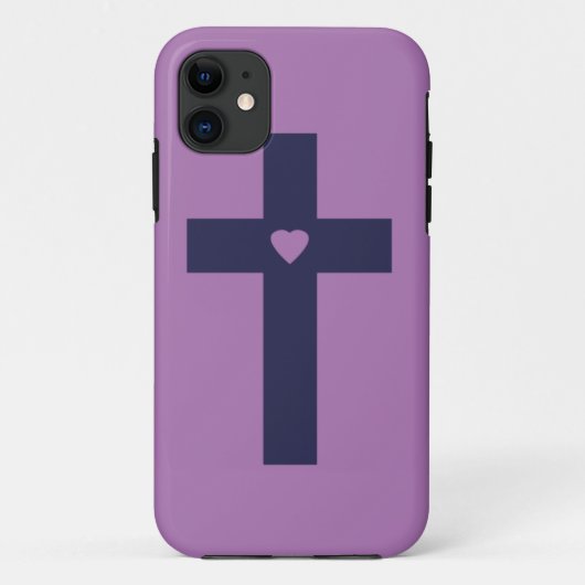 Coques Case-Mate iPhone Une croix avec cœur (Dos)