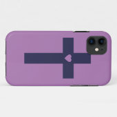 Coques Case-Mate iPhone Une croix avec un cœur d'amour sacré (Dos (Horizontal))