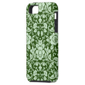 Coques Case-Mate iPhone Une damassé florale antique (Dos gauche)