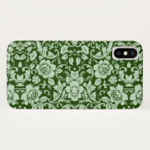 Coques Case-Mate iPhone Une damassé florale antique (Dos (Horizontal))