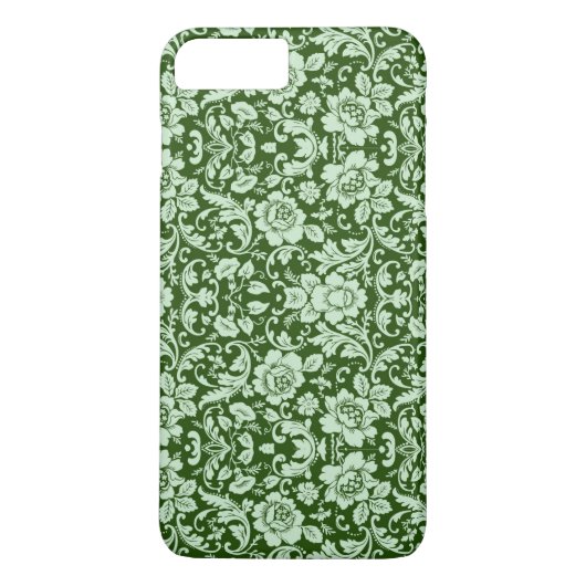 Coques Case-Mate iPhone Une damassé florale antique (Dos)