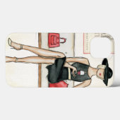 Coques Case-Mate iPhone Une Femme Boit Du Vin Rouge (Verso (horizontal))