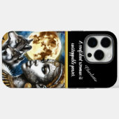 Coques Case-Mate iPhone Une femme mystique avec des loups sous la pleine l (Verso (horizontal))