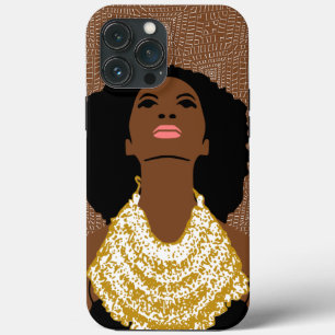 Case-Mate iPhone Case Une Femme Noire Brune Qui Regarde Avec Un Collier 