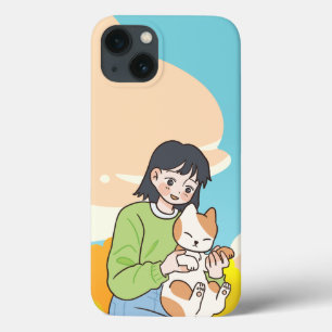 Case-Mate iPhone Case Une fille avec son chat adorable