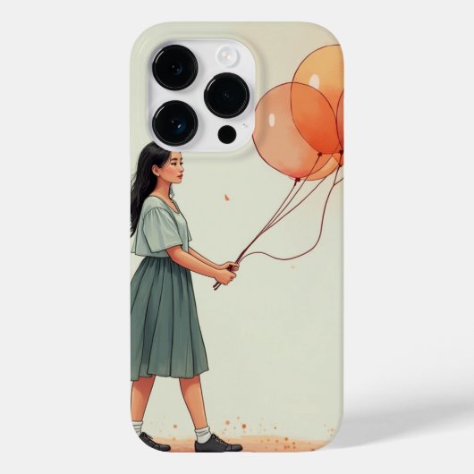 Coques Case-Mate iPhone Une fille coréenne tenant un ballon (Verso)