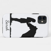 Coques Case-Mate iPhone Une fille et son cheval amour Silhouette Personnal (Dos (Horizontal))