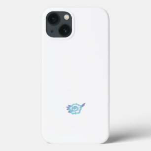Case-Mate iPhone Case une fleur bleue et blanche sur un arrière - plan b