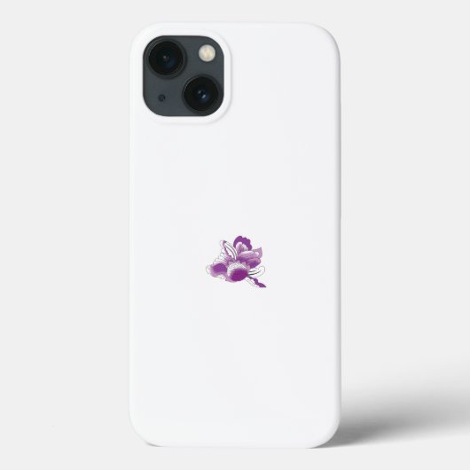 Coques Case-Mate iPhone une fleur violette avec un arrière - plan blanc (Verso)