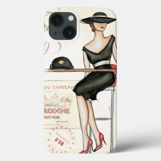Coques Case-Mate iPhone Une Française Boire Du Vin Rouge (Verso)