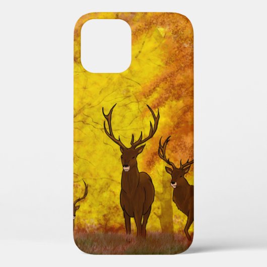 Coques Case-Mate iPhone Une illustration extraordinaire de cerfs, de chass (Verso)