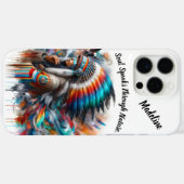 Coques Case-Mate iPhone Une Indienne amérindienne regarde attentivement (Verso (horizontal))