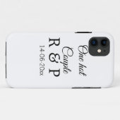 Coques Case-Mate iPhone Une lettre initiale de nom de couple chaud date te (Dos (Horizontal))