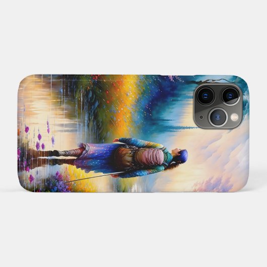 Coques Case-Mate iPhone Une marche dans les oeuvres d'art des bois (Dos (Horizontal))