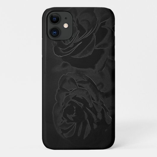 Coques Case-Mate iPhone Une paire de roses en noir (Dos)