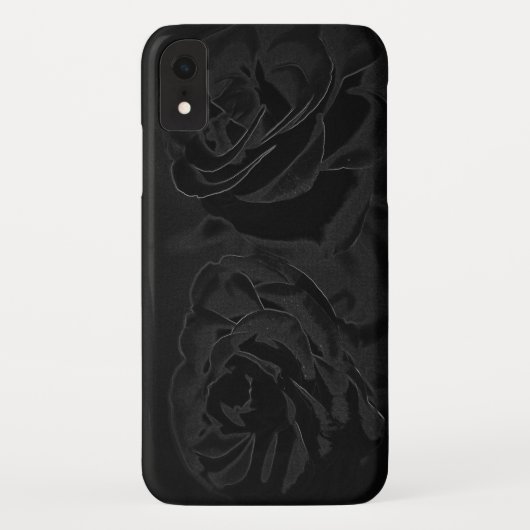 Coques Case-Mate iPhone Une paire de roses en noir (Dos)