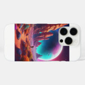 Coques Case-Mate iPhone Une planète déplaisante et un astronut (Verso (horizontal))
