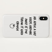 Coques Case-Mate iPhone Une pomme par jour (Dos (Horizontal))