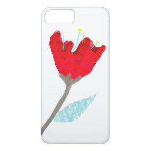 Coques Pour iPhone Une seule fleur rouge seule