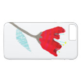 Coques Case-Mate iPhone Une seule fleur rouge seule (Dos (Horizontal))