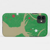Coques Case-Mate iPhone Une silhouette d'un cerf commun avec des étoiles (Dos (Horizontal))