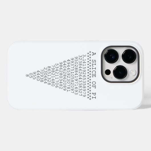 Coques Case-Mate iPhone Une tranche de chiffres Pi (Verso (horizontal))