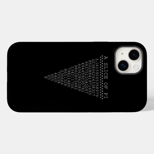 Coques Case-Mate iPhone Une tranche de chiffres Pi (Verso (horizontal))