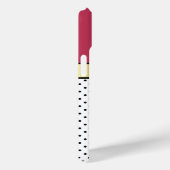 Coques Case-Mate iPhone Une Viva Magenta rouge profonde : Pointe Polka bla (Verso / Droite)