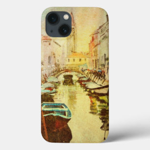 Coques Pour iPhone Une vue du canal avec des bateaux et des bâtiments