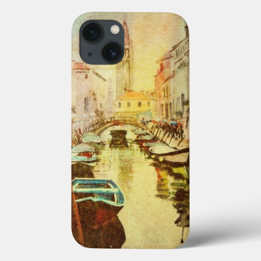 Coques Case-Mate iPhone Une vue du canal avec des bateaux et des bâtiments (Verso)