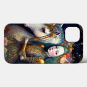 Coques Case-Mate iPhone Unicorn et Lady Imaginaire Art (Verso (horizontal))