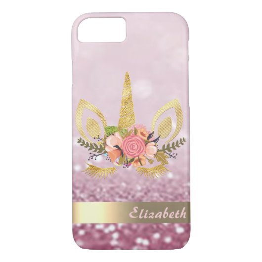 Coques Case-Mate iPhone Unicorn Face Parties scintillant Bokeh - Personnal (Dos)