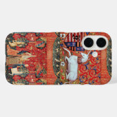 COQUES Case-Mate iPhone UNICORN, FLEURS D'IMAGINAIRE MÉDIÉVAL, MONOGRAMME (Verso (horizontal))