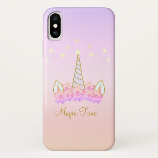 Coques Case-Mate iPhone Unicorn Fleurs et étoiles (Dos)