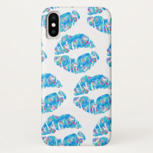 Case-Mate iPhone Case UNICORN Iridescente Aqua Foil Metallic KISS LIPS