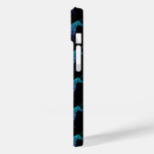 Coques Case-Mate iPhone Unicorn Sparkles aqua blue ombre motif Monogramme (Verso / Gauche)