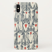 Coques Case-Mate iPhone unicorne amour indigo persimmon perle (Dos)