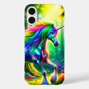 Coques iPhone 16 Plus Unicorne arc-en-ciel