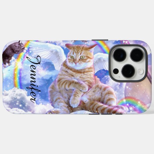 Coques Case-Mate iPhone Unicorne - Caticorn (Verso (horizontal))