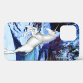 Coques Case-Mate iPhone Unicorne dans la neige (Verso (horizontal))