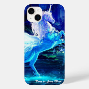 Coque Pour iPhone 14 Plus Unicorne dans Moonlight Personnaliser Nom iphone